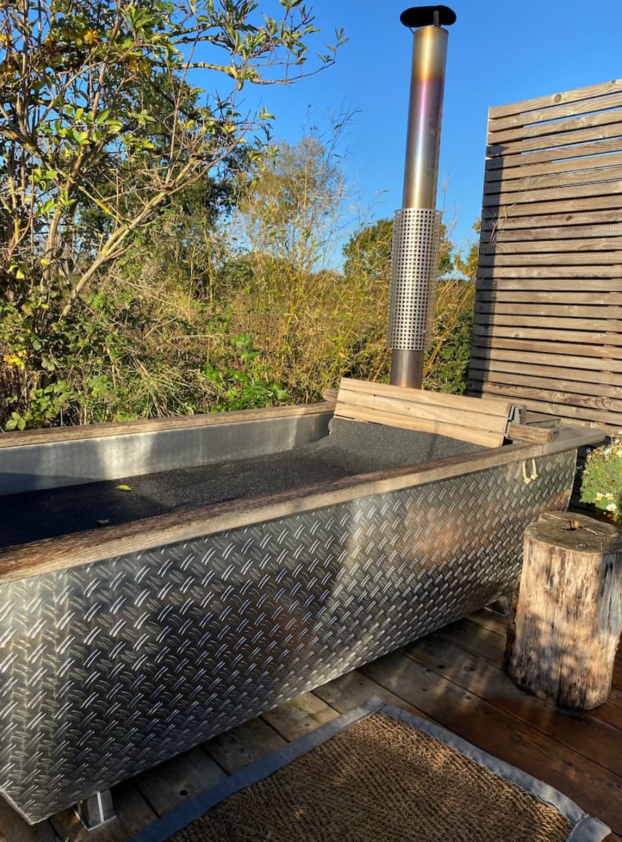 Galvanised outdoor bath
