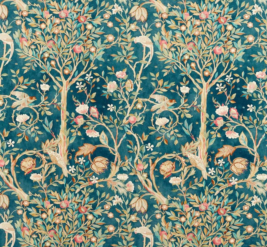 William Morris botanical fabric